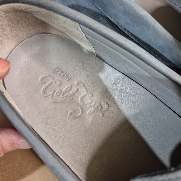 Sperry Sky Blue Suede Slip-Ons 2709/380 - Picture 3 of 13